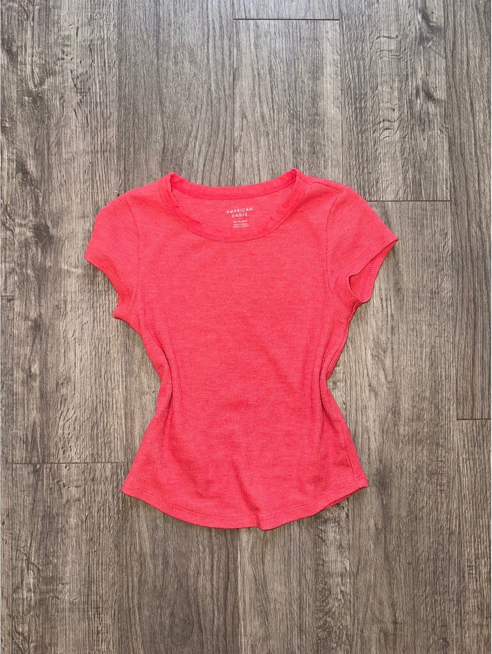 American Eagle fitted red short sleeve top